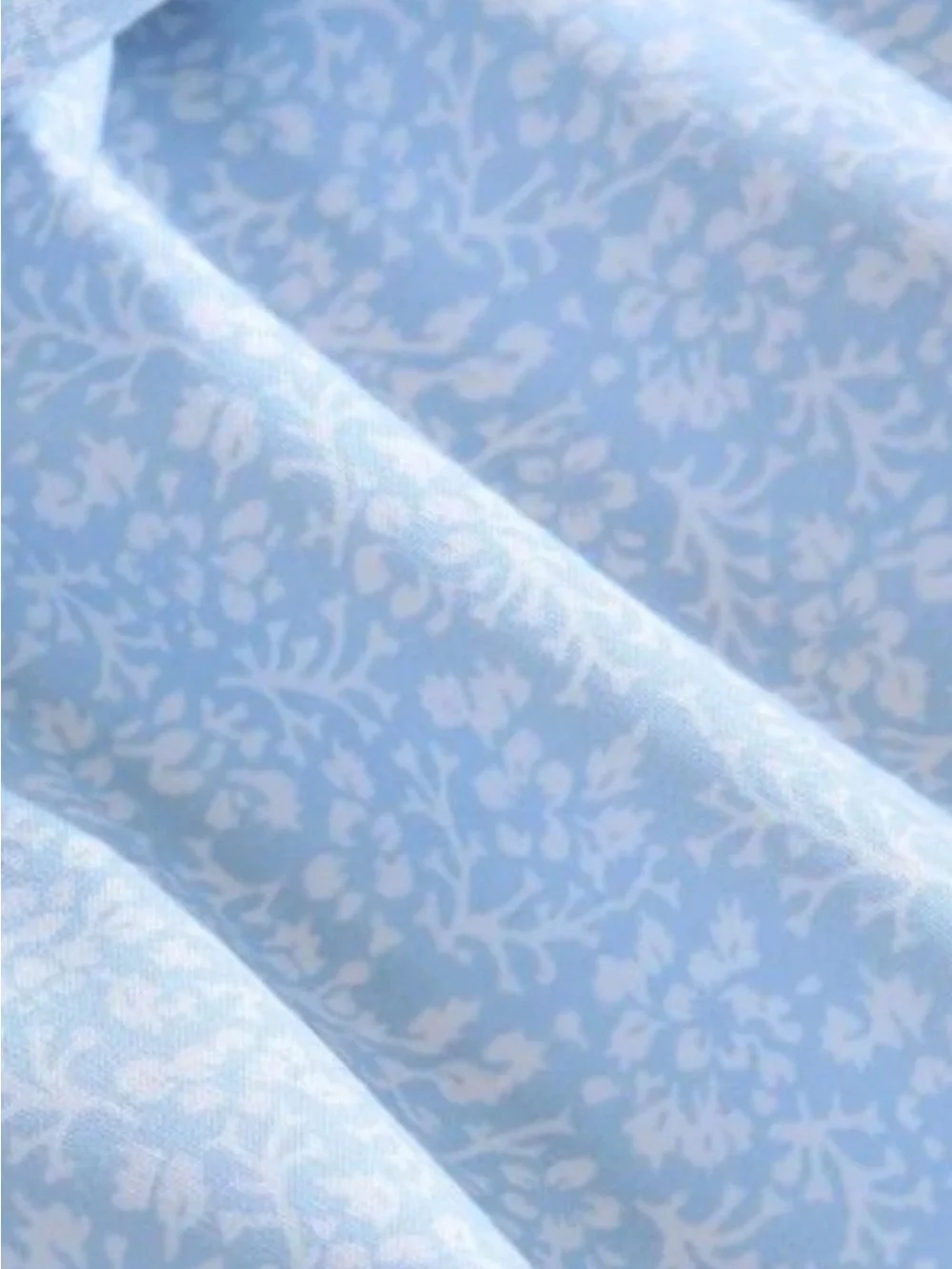 Laura Ashley KING Maeve Blue Floral 4Pc Sheet Set 100% Cotton Percale/Breathable